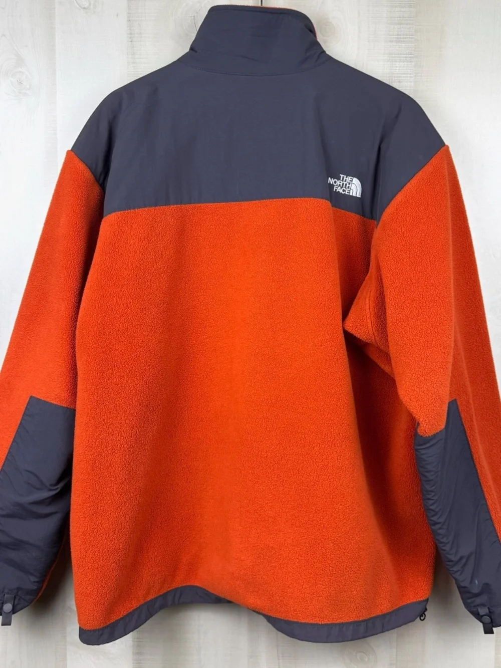 The North Face Men’s Denali Polartec Fleece Full Zip Jacket Orange Gray XL